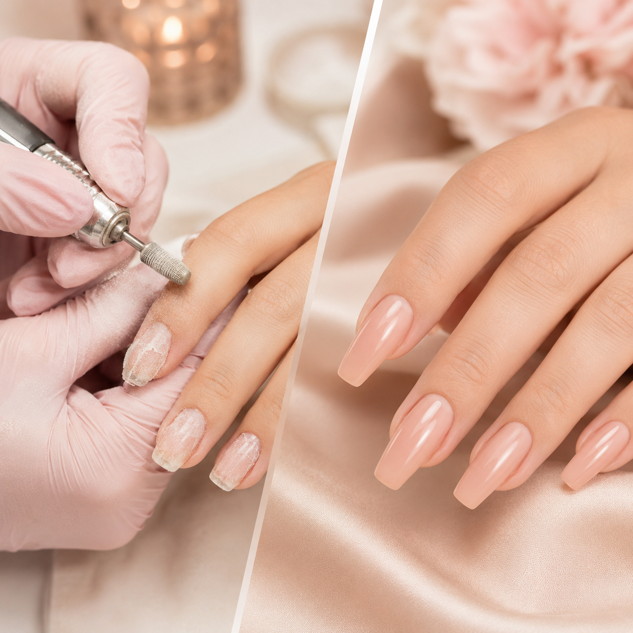 Take off and redo nail extension service